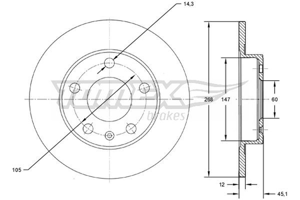 TOMEX Brakes Bremsscheibe